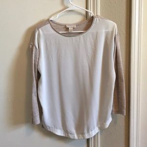 LOFT sheer long sleeve shirt